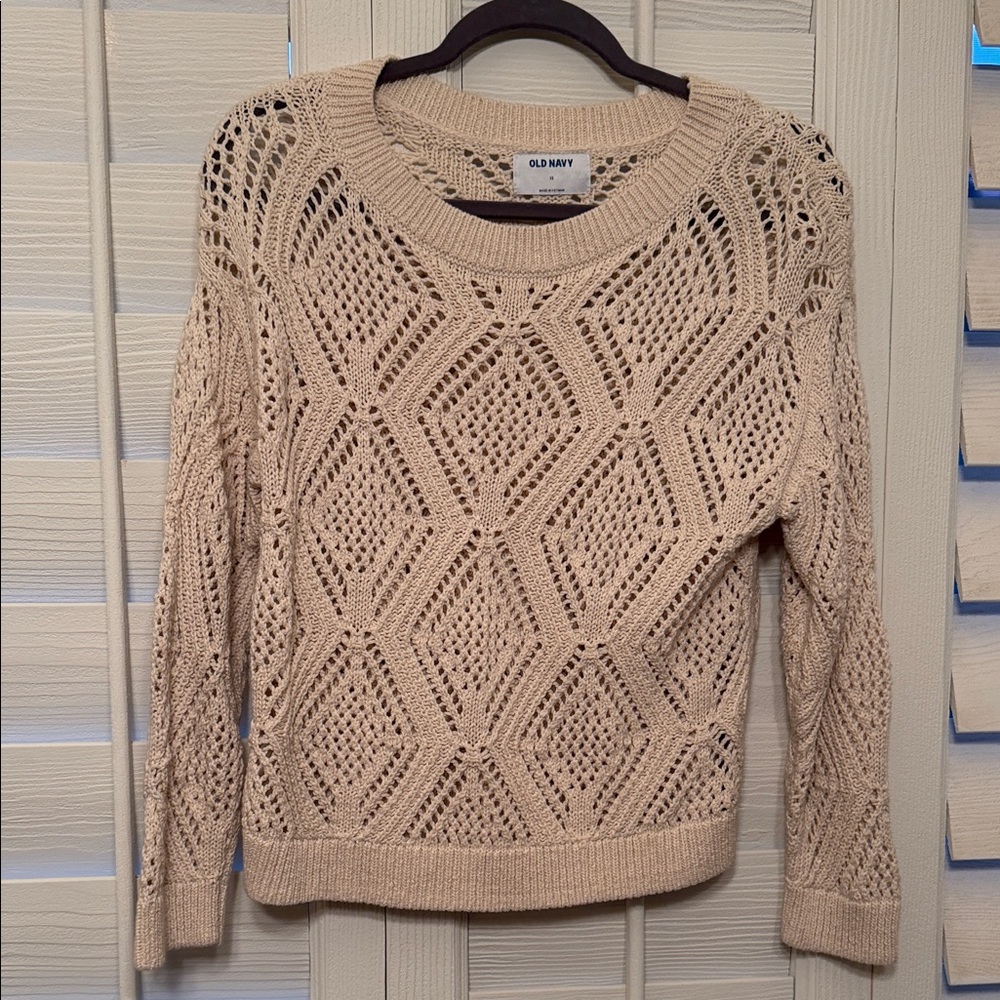 Old Navy Women's Beige Knit Sweater